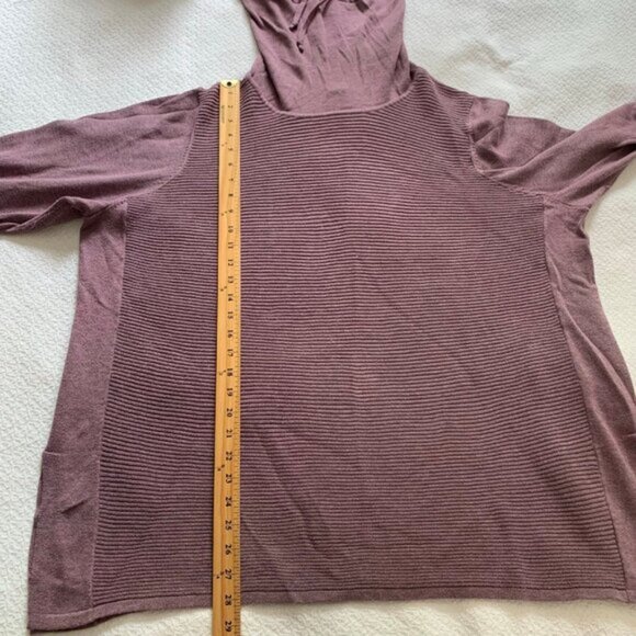 Artisan NY light plum cowl neck drawstring ribbed long sleeve athleisure top - Picture 11 of 11